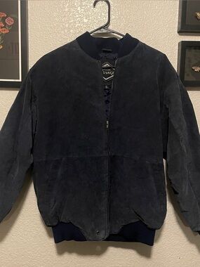 Vintage Blue Suede Jacket